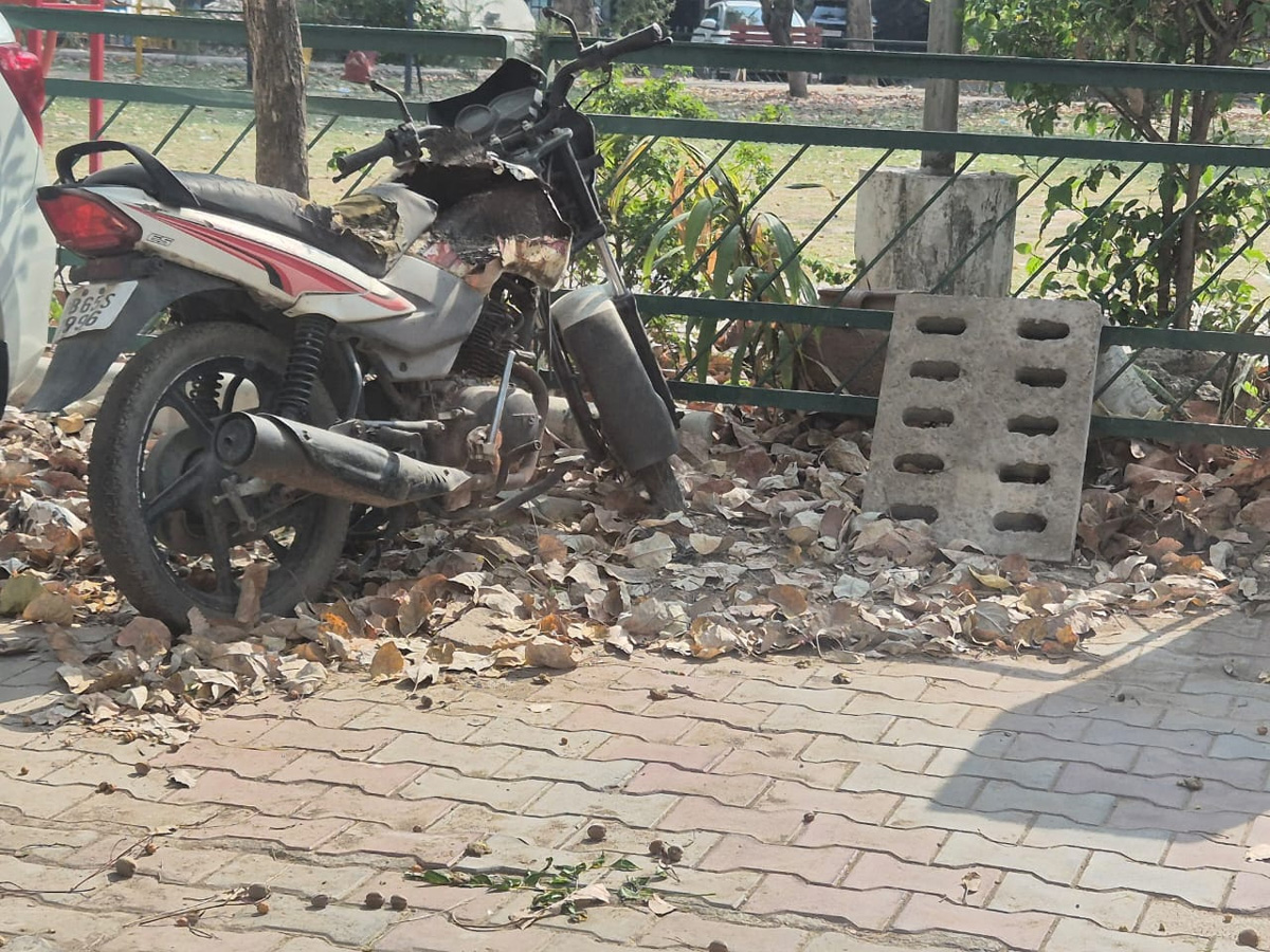 Phase 2 filled with dry leaves, residents upset.